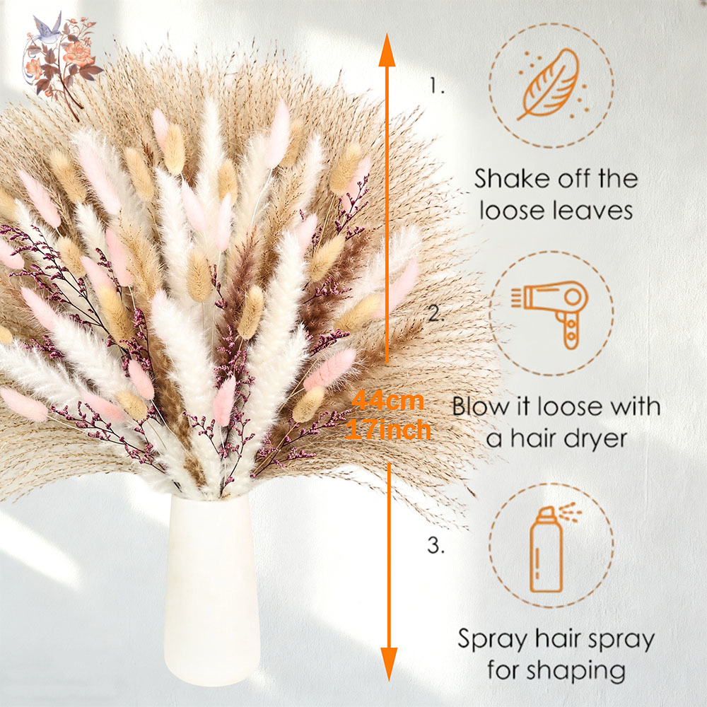 Пушистые пампасы, кроличьи хво – обзор и цена Dried Pampas Bundle
