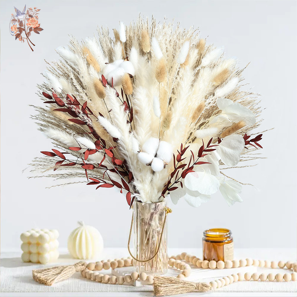 70 шт. сушеные цветы пампасов  – обзор и цена Dried Pampas Bundle